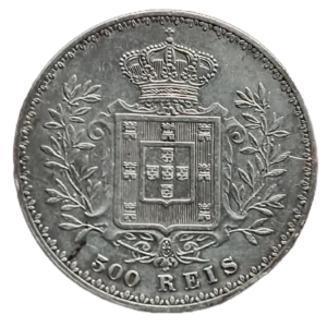 500 Reis 1908 Carlos I reverso