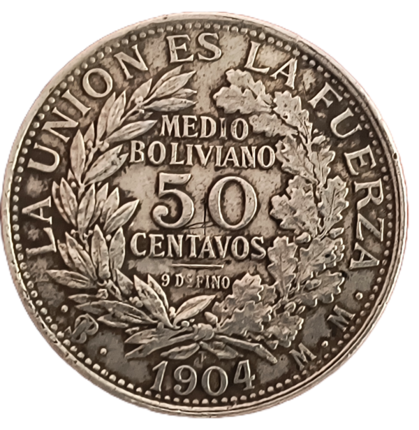 1/2 Boliviano Bolivia 1904