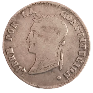 moneda de 4 Soles de Bolivia de 1856 reverso