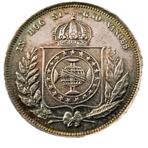 200 Reis Brasil 1861 reverso