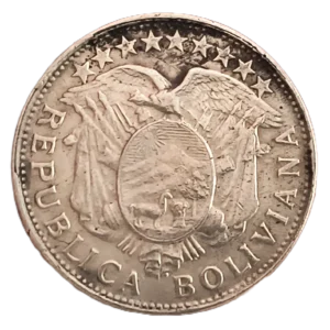 1/2 Boliviano Bolivia 1902 reverso