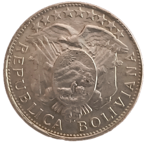 1/2 Boliviano Bolivia 1907 reverso