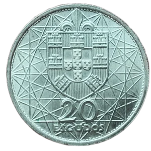 20 Escudos Portugal 1966 reverso