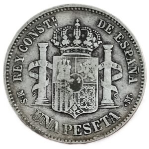 1 Peseta España 1883 MBC- reverso