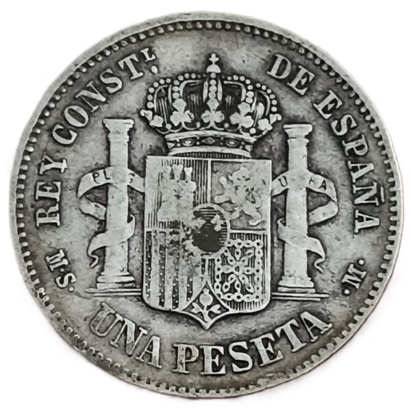 1 Peseta España 1883 MBC- - Imagen 2