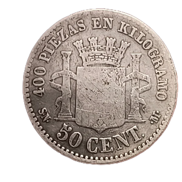 50 Céntimos 1870 BC - Imagen 2