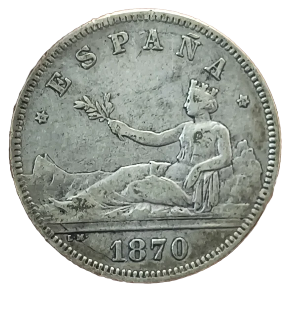 2 Pesetas 1870 18-74 MBC+