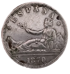 2 Pesetas 1870 18-73 MBC+/EBC-