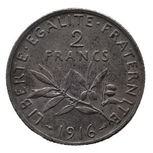 2 Francos Francia 1916 SC reverso