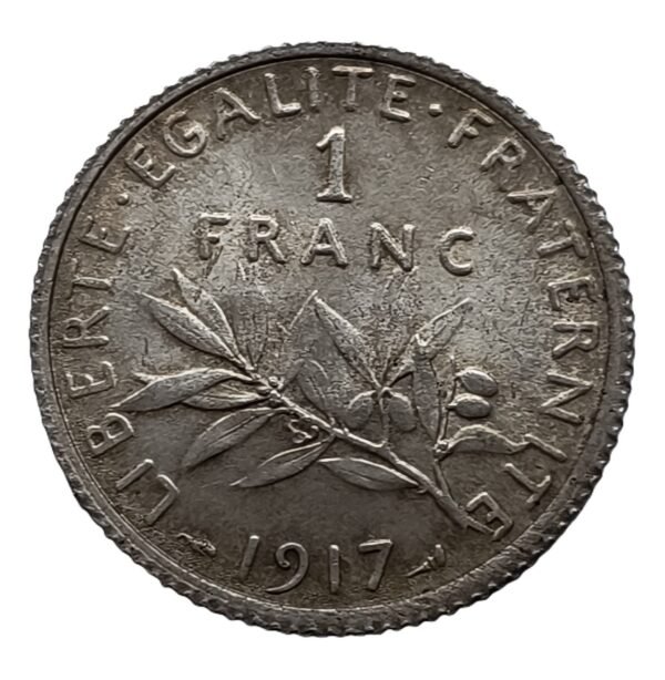 1 Franc Francia 1917 EBC+ - Imagen 2