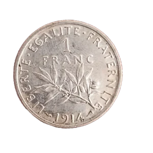 1 Franc Francia 1914 EBC- reverso