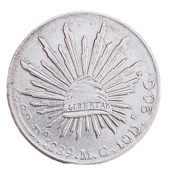 8 Reales 1889 Durango México MBC+