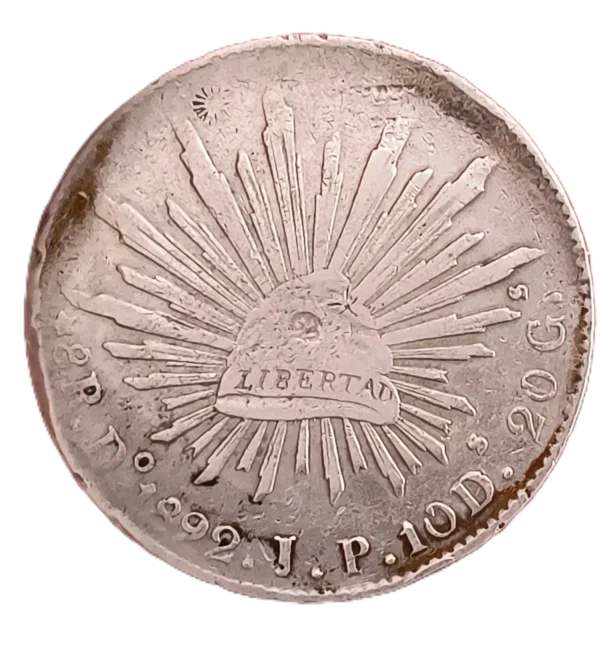 8 Reales 1892 Durango México MBC