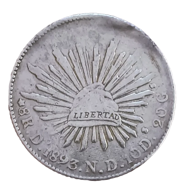 8 Reales 1893 Durango México MBC