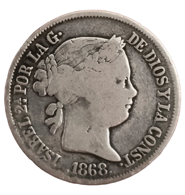 20 Centavos de Peso Filipinas 1868