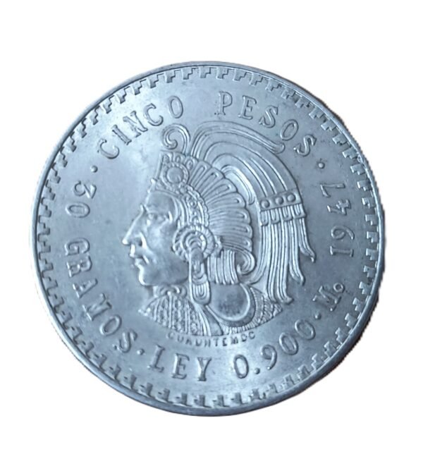 5 Pesos 1947 CUAUHTÉMOC EBC