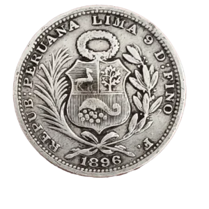 1/5 Sol Perú 1896 MBC reverso
