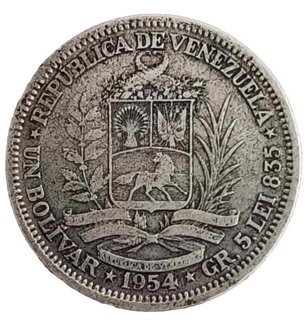 1 Bolívar Venezuela 1954 MBC- - Imagen 2