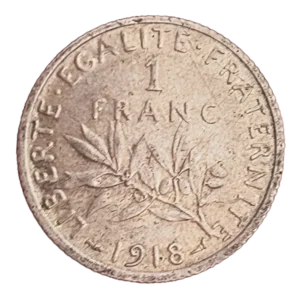 1 Franc Francia 1918 EBC- reverso