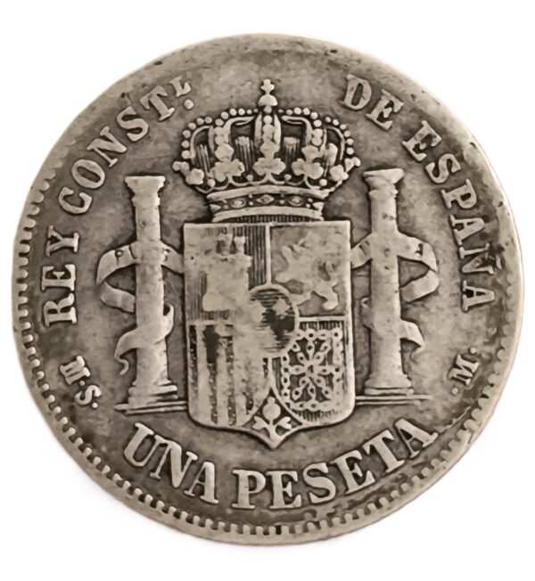 1 Peseta España 1882 BC+ - Imagen 2