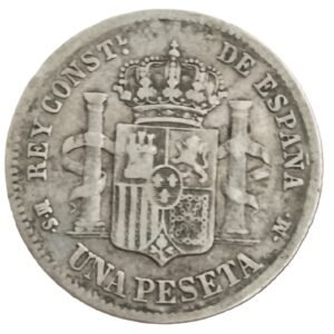 1 Peseta España 1883 MBC- reverso