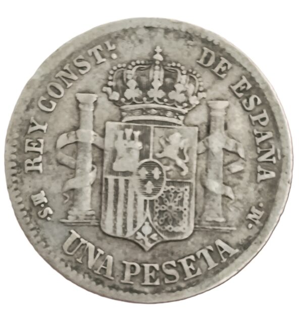 1 Peseta España 1883 MBC- - Imagen 2