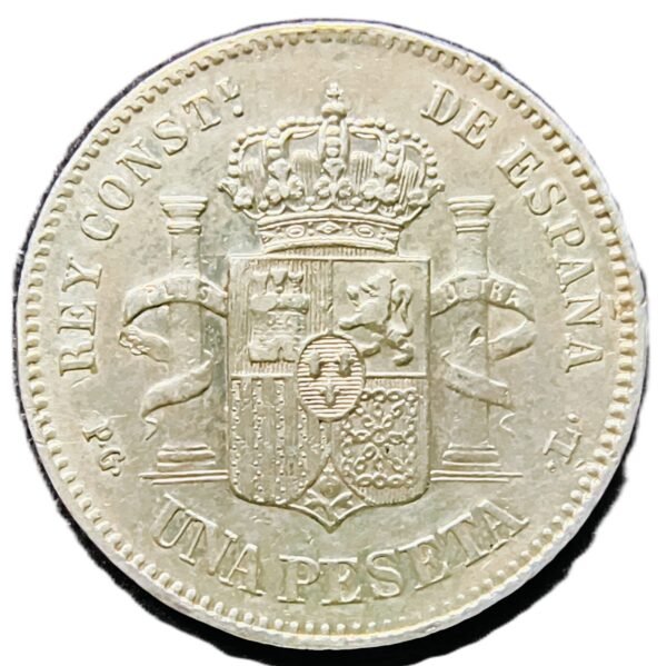 1 Peseta España 1893 EBC+ - Imagen 3