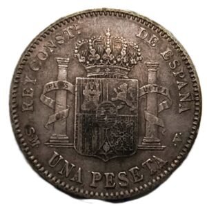 1 Peseta España 1900 EBC-/MBC+ reverso