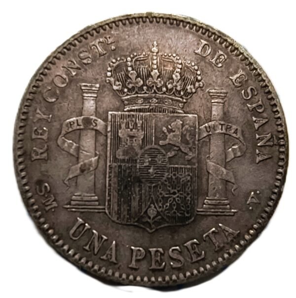1 Peseta España 1900 EBC-/MBC+ - Imagen 2