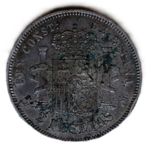 2 Pesetas España 1879 EBC- reverso