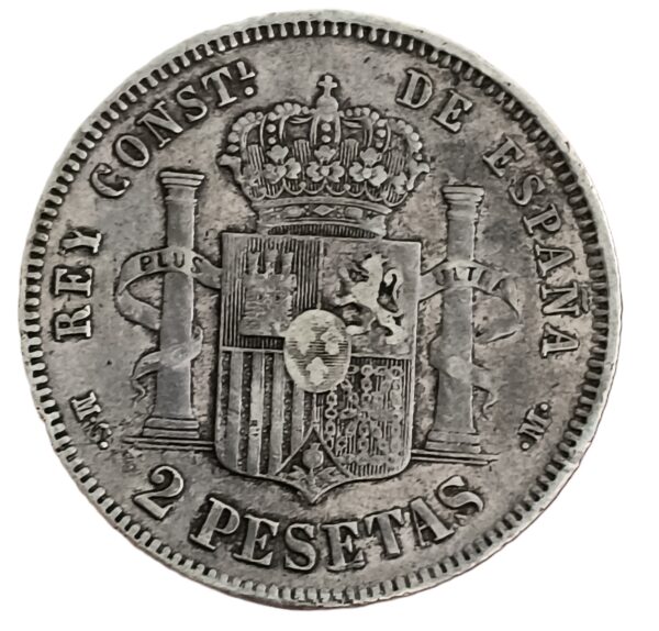 2 Pesetas España 1882 EBC- - Imagen 2