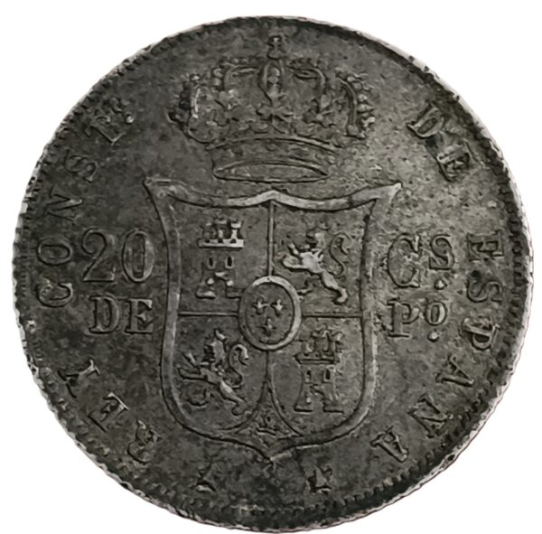 20 Centavos España (Manila) 1885 EBC- - Imagen 2