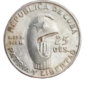 25 Centavos Cuba 1953 EBC- reverso