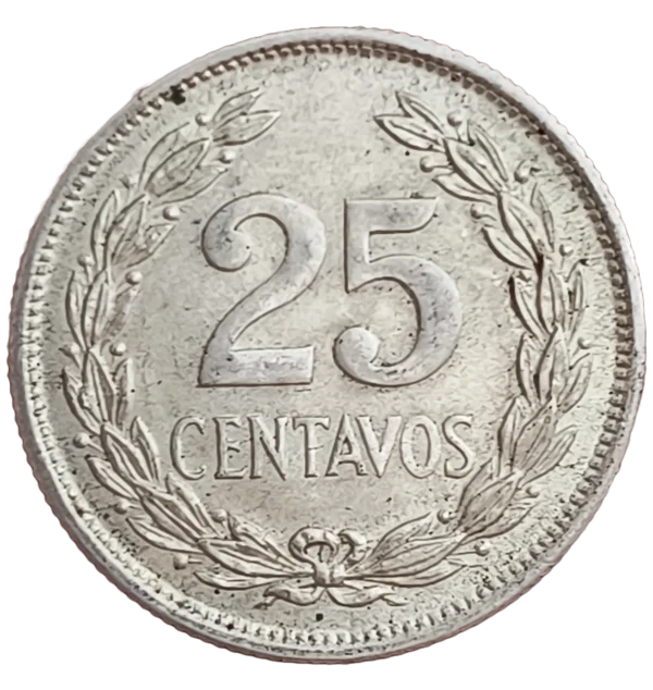 25 Centimos Salvador 1944 EBC+ - Imagen 2