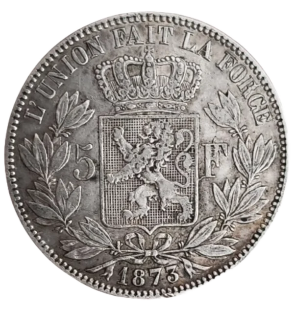 5 Francos Leopoldo II 1873 MBC - Imagen 2