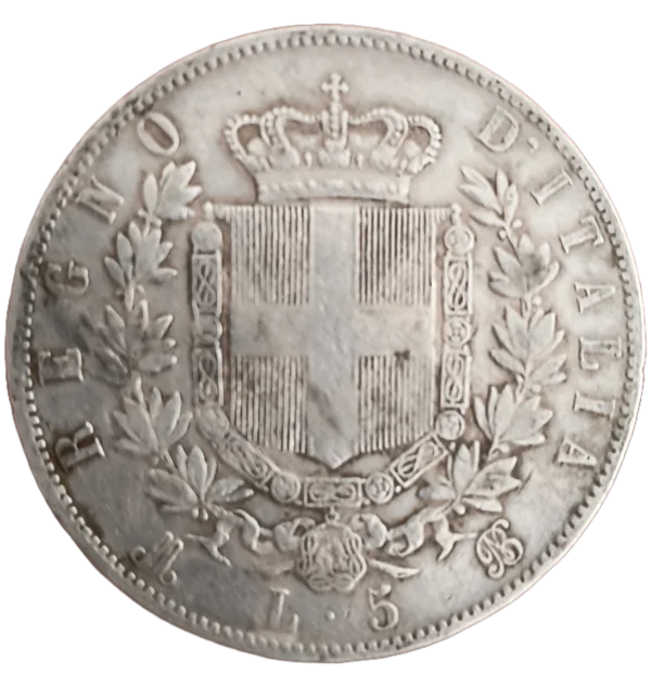 5 Liras 1869 Victor Emmanuel II MBC- - Imagen 2