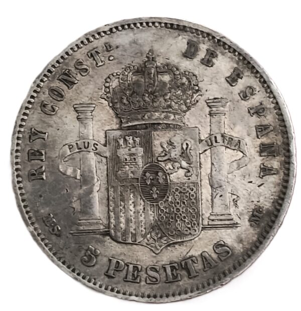 5 Pesetas España 1885 MBC/MBC- - Imagen 2