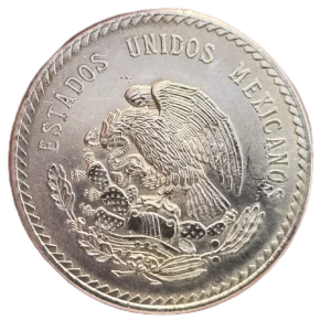 5 Pesos 1948 CUAUHTÉMOC SC reverso