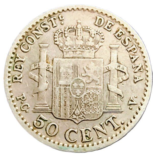 50 Céntimos de Peseta España 1904 EBC- - Imagen 2