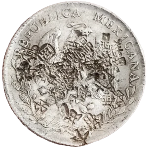 8 Reales 1885 Zs JS Zacatecas México MBC+ reverso