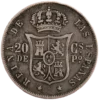 20 centavos de peso Filipinas 1868 Isabel II - Imagen 2