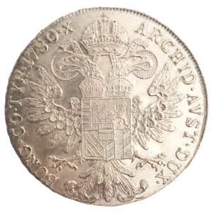 Thaler de María Teresa 1780 - Plata .833 - Reacuñación SC reverso