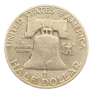 1/2 Dólar Benjamin Franklin 1953 reverso