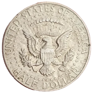 Estados Unidos 1/2 Dólar 1964 Kennedy Plata EBC reverso