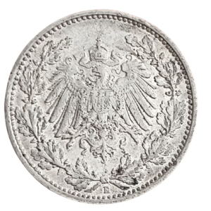 1/2 Mark Alemania 1915 EBC reverso