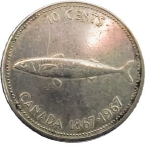 10 Centavos Confederation Canadá VF/MBC+ reverso