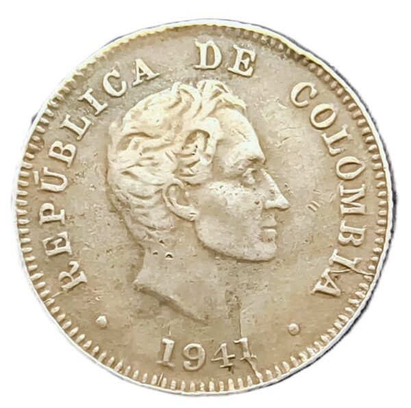 10 Centavos Colombia 1941 XF/EBC-