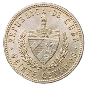 20 Centavos Cuba 1948 AU/EBC reverso