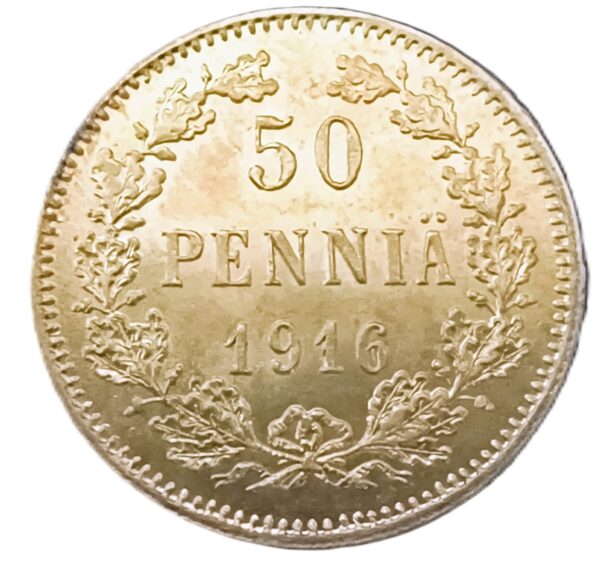 50 Pennia Finlandia 1916 SC/USC