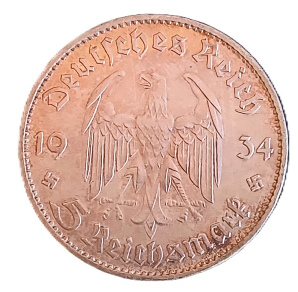 5 Reichsmark Alemania EBC - Imagen 2